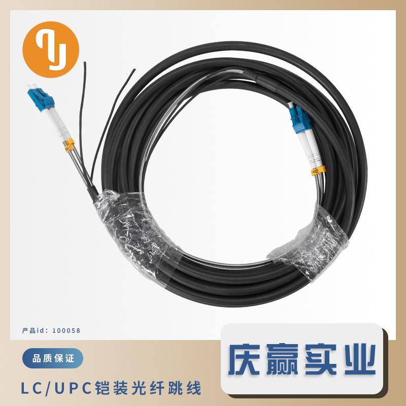 LC／UPC-LC／UPC SM DX G657A1 LSZH 7,0mm 铠装单模双工光纤跳线（2备用芯）_100058